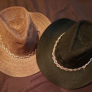 2 Straw like, lightweight cowboy hats